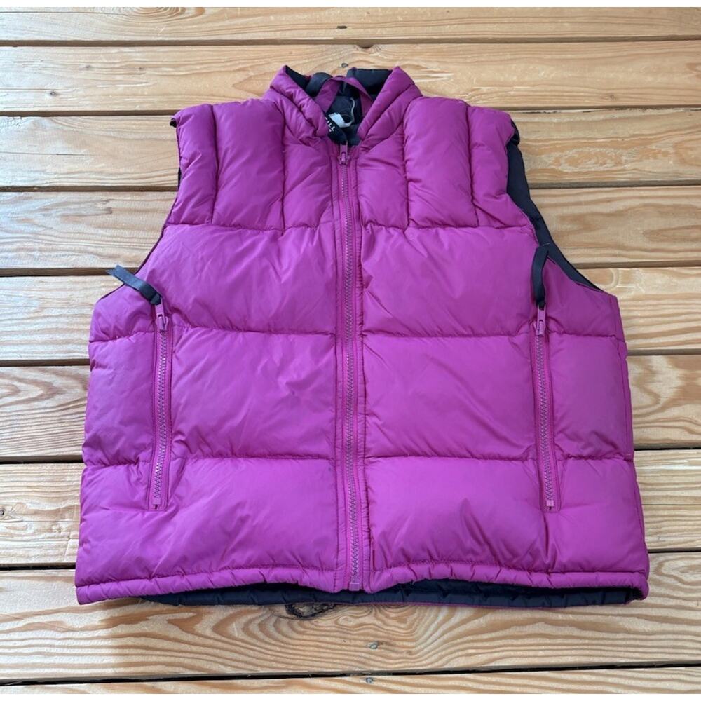 Vintage Sierra Designs Women’s Full zip Lofty Down puffer vest size S Pink F2